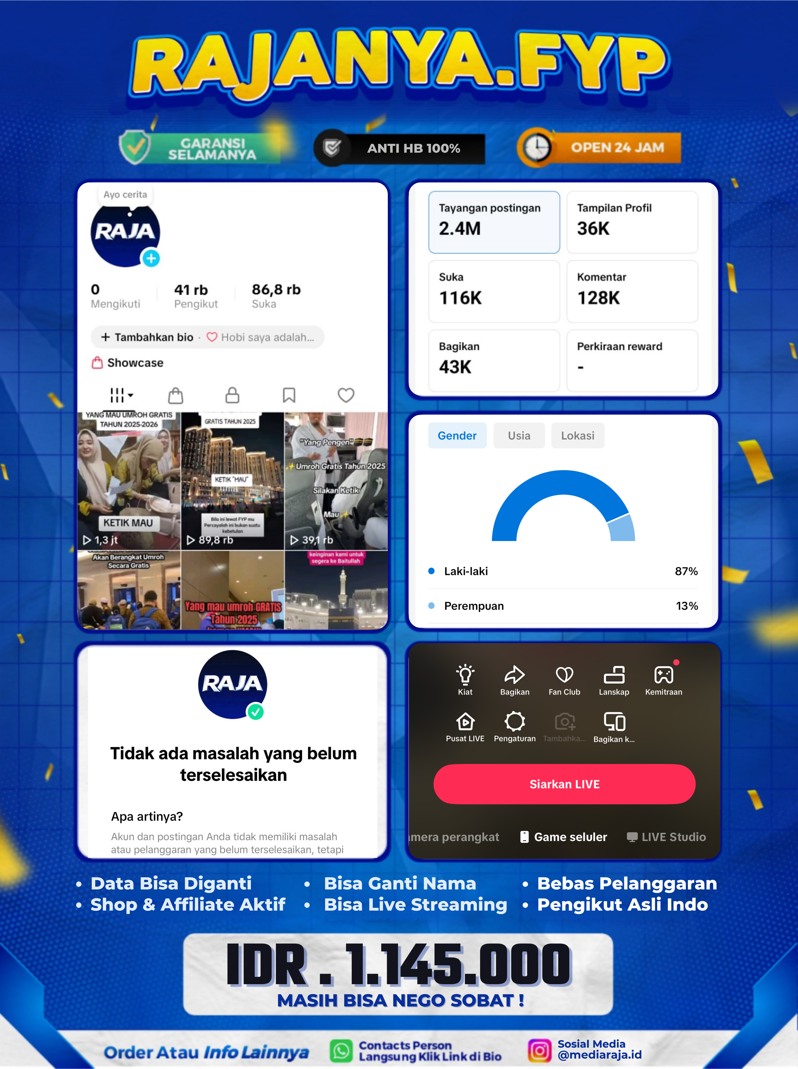 AKUN TIKTOK 41K FOLLOWERS