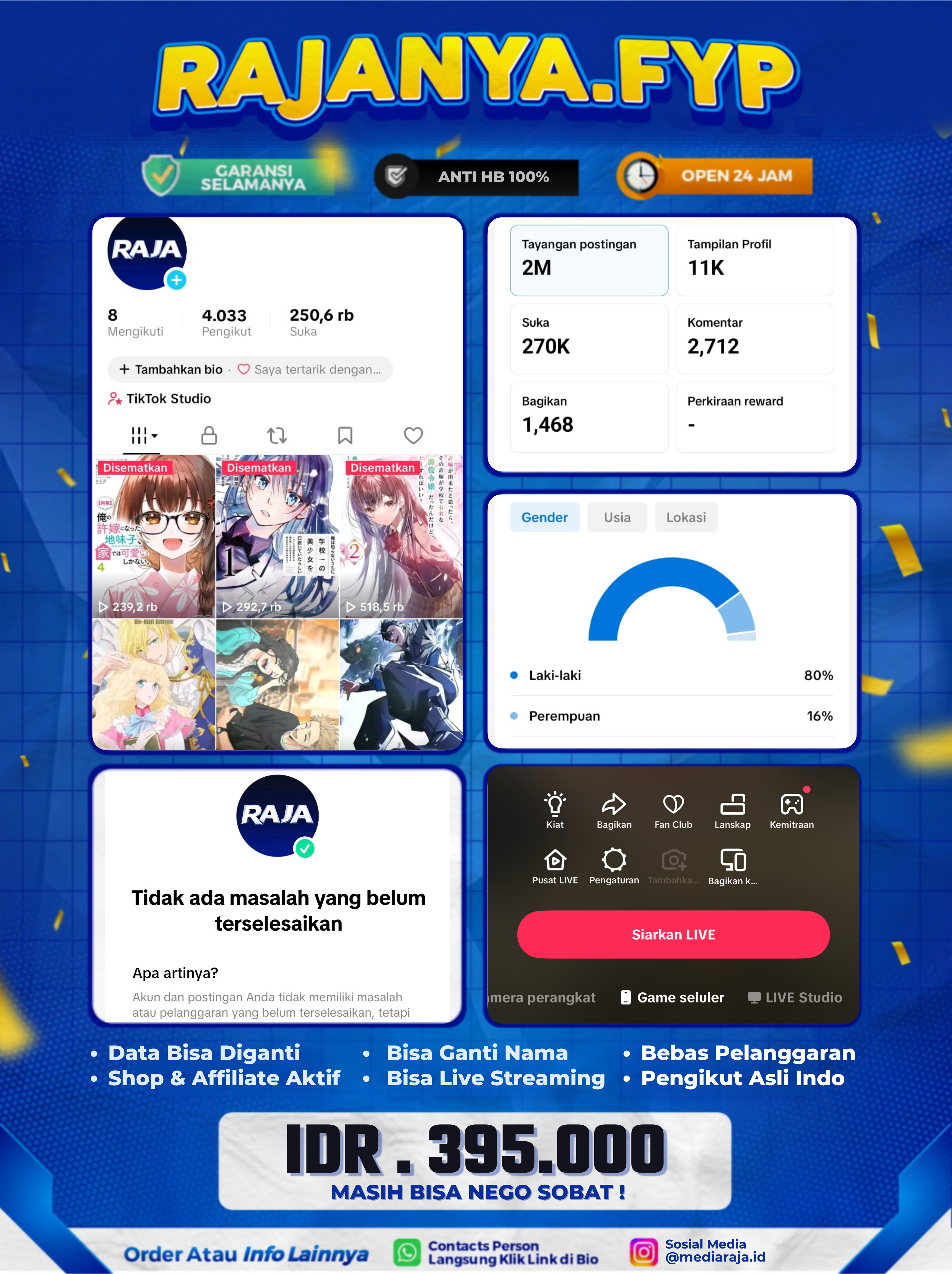 AKUN TIKTOK 4K FOLLOWERS