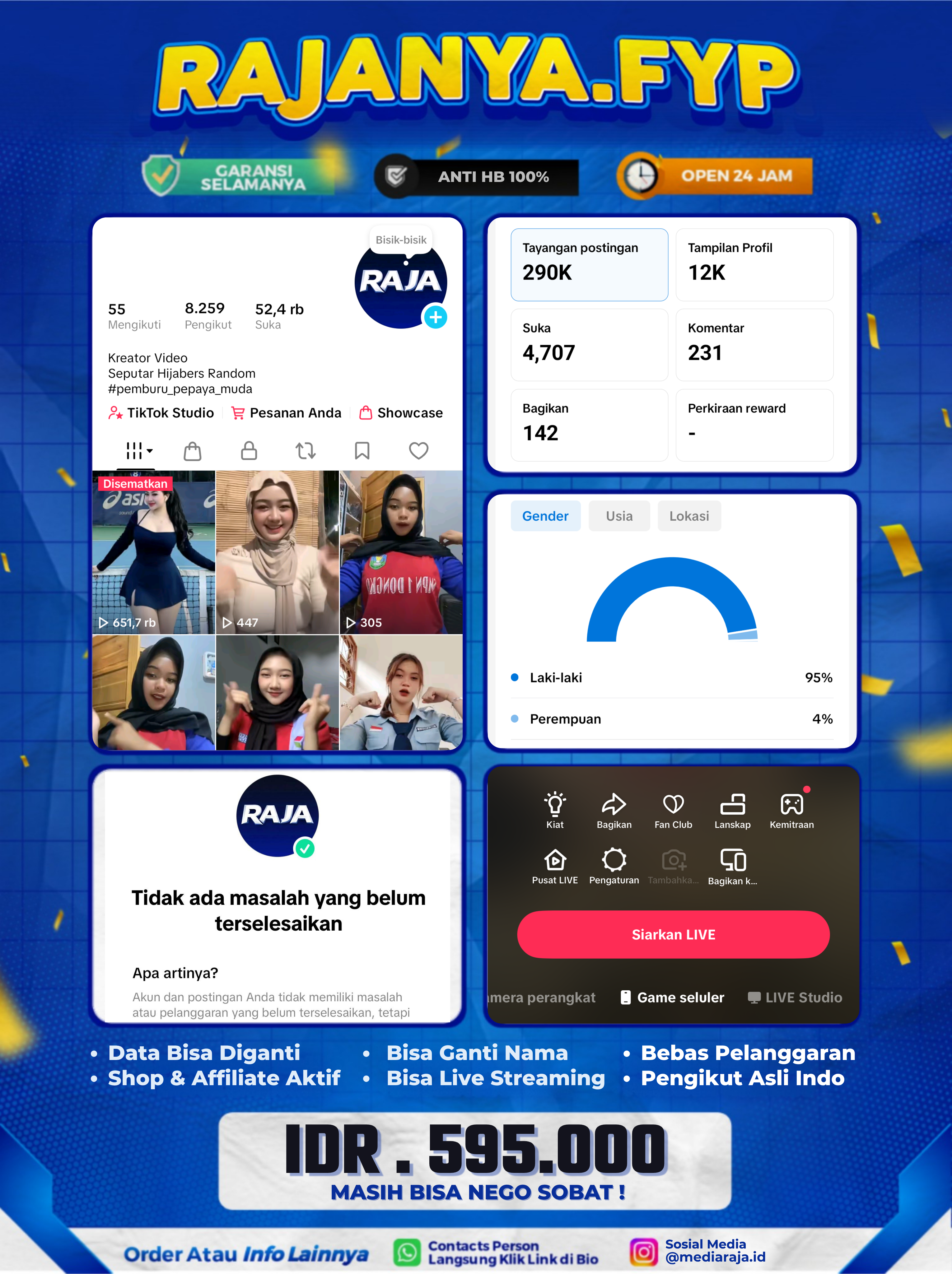 AKUN TIKTOK 8,2K FOLLOWERS